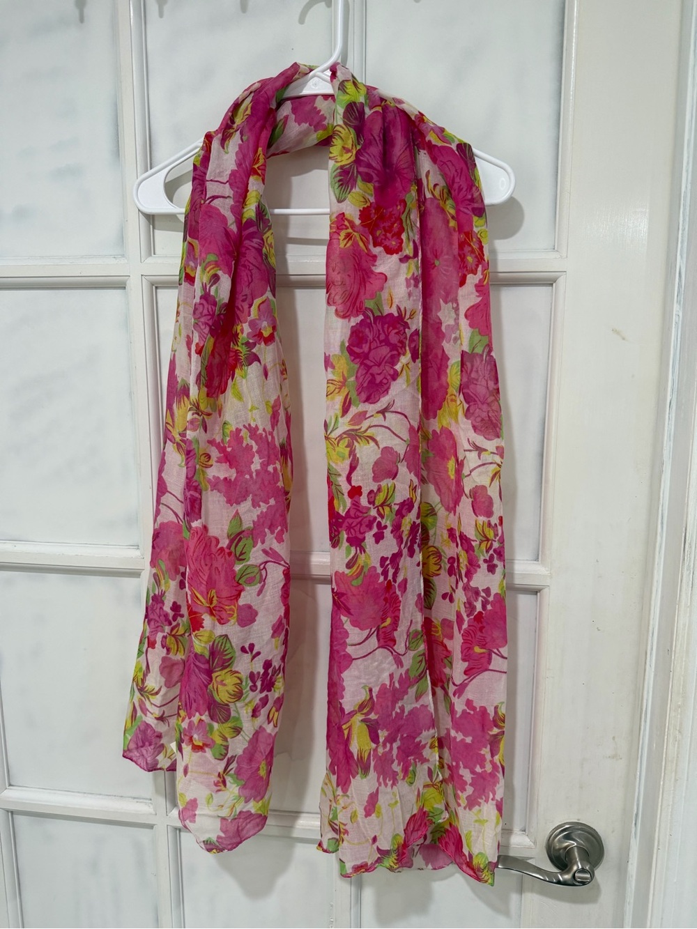 Floral Pink Lightweight Women's Scarf by